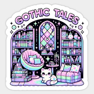 Gothic Tales Pastel Goth Library Kawaii Cute Chibi Sticker